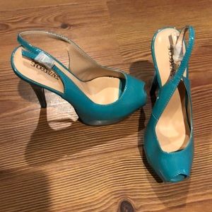 High Heel Turquoise Shoes